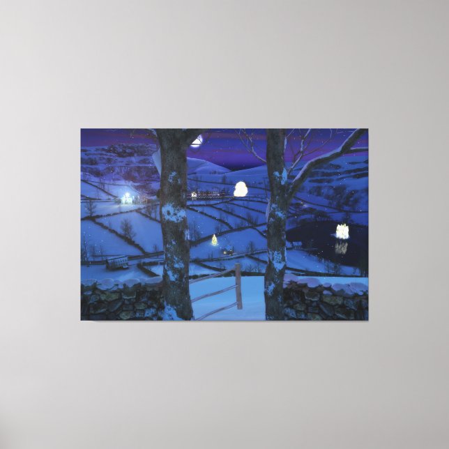 Navidades en la impresión de lienzo de cristal (Anverso)