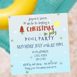 Navidades en la invitación a la fiesta de la pisci