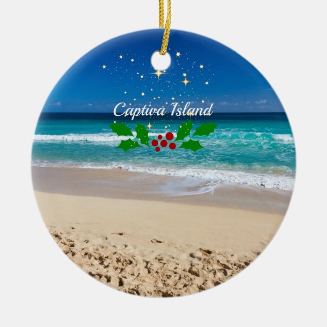 Navidades en la isla de Captiva, Ornamento de Flor (Frente)