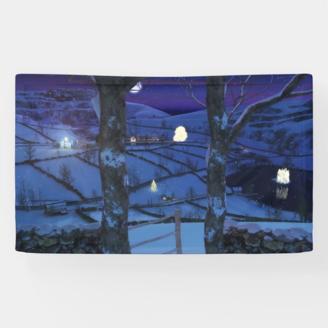Navidades en la pancarta Glen (Horizontal)