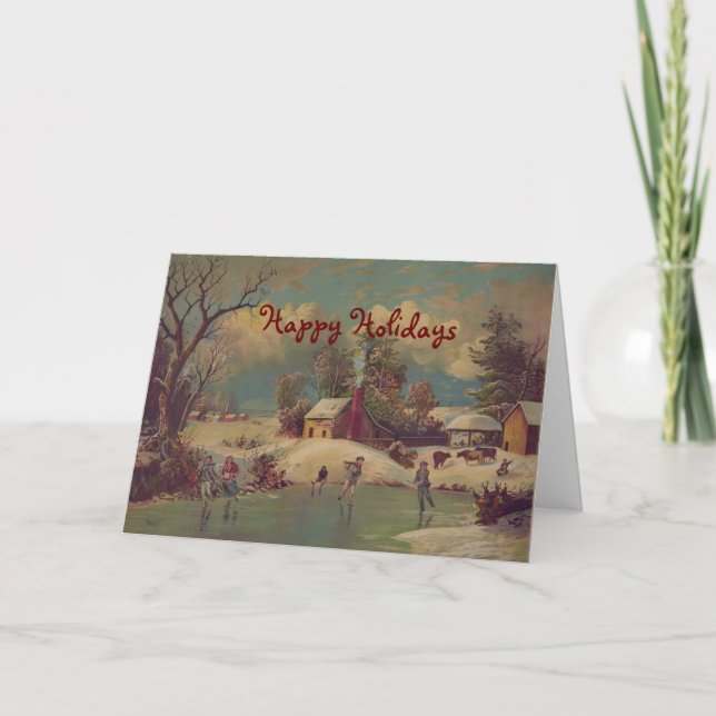Navidades en la tarjeta de felicitación de la gran (Anverso)