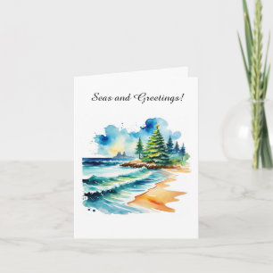 Navidades en la tarjeta de felicitación personaliz