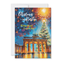 Navidades en la tarjeta de invitación de Berlín