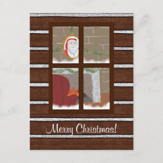 Navidades en la tarjeta postal de vacaciones de Sa