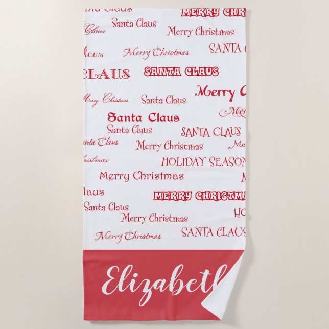 Navidades en la toalla de playa (Anverso)