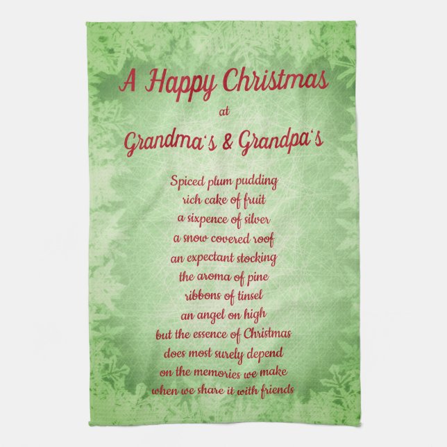 Navidades en las toallas de cocina del abuelo y la (Vertical)