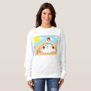 navidades en una camiseta sudadera para mujeres de