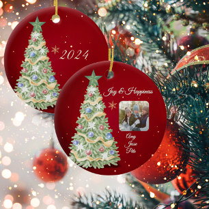 Navidades encantadores Ornamento de color de agua