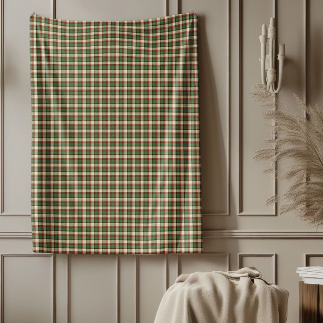 Navidades encantadores ponen una manta para regala (Charming Christmas Plaid Blanket for Gifting)
