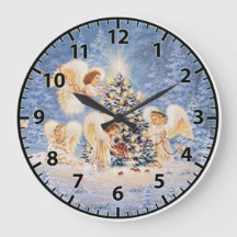 Navidades enganchan el reloj de pared