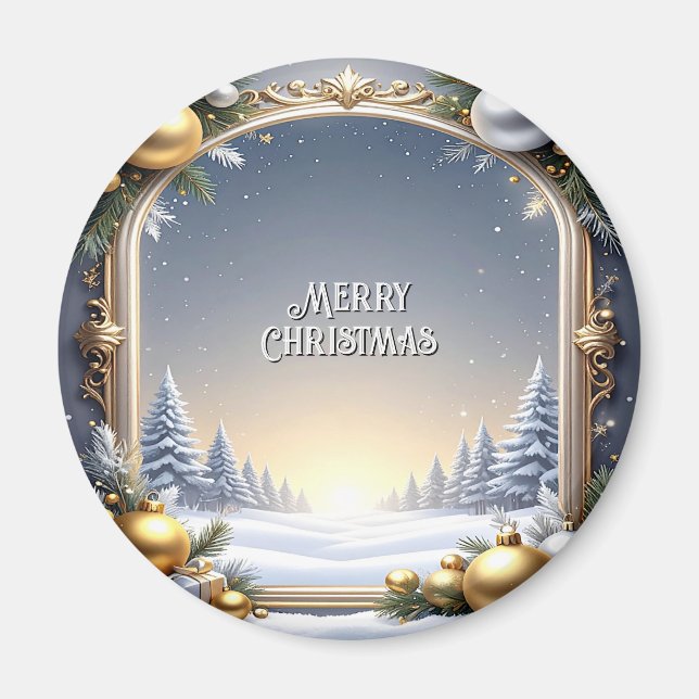 Navidades enmarcan imán de vacaciones (Frente)