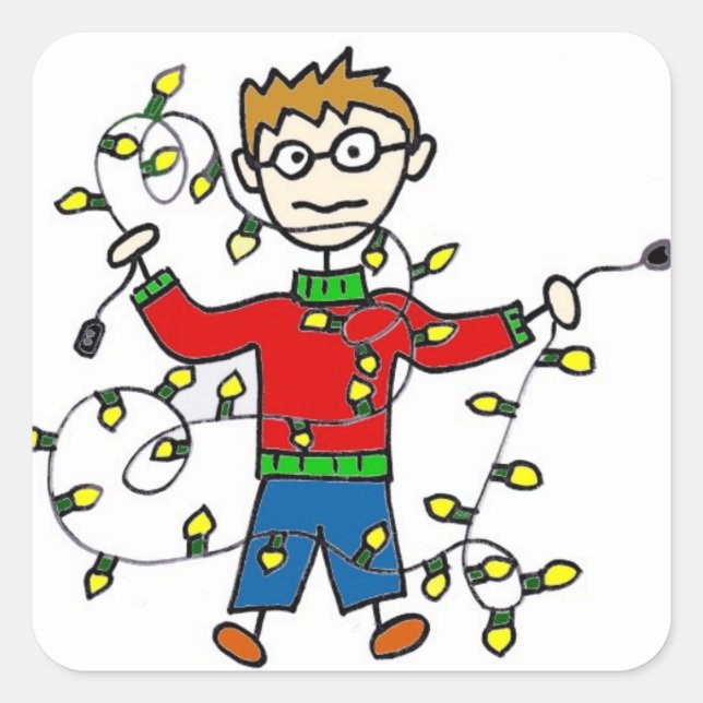 Navidades enredados iluminan a Pegatinas (Anverso)