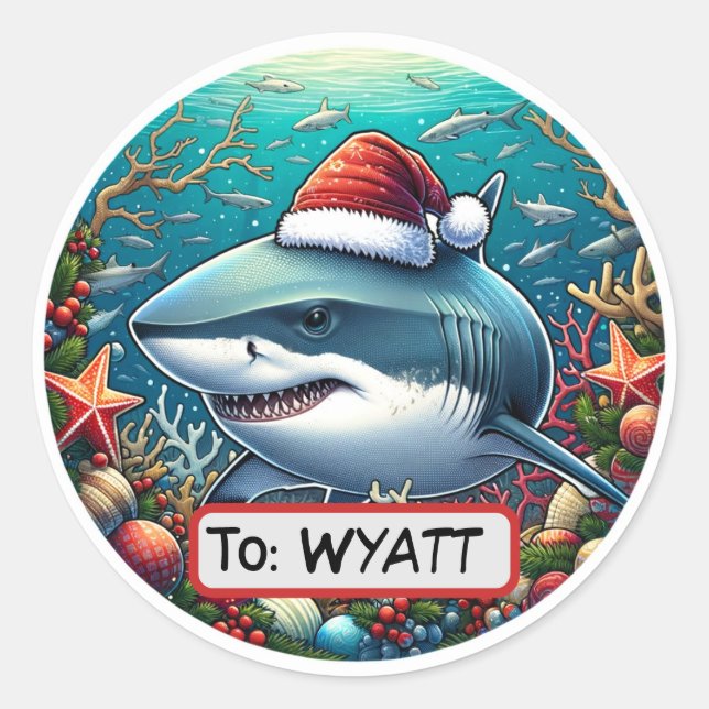 Navidades entregan etiqueta de tiburón (Anverso)