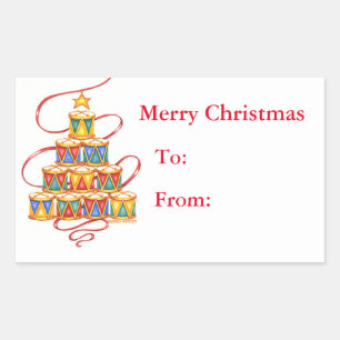 Navidades entregan etiquetas árbol de tambores