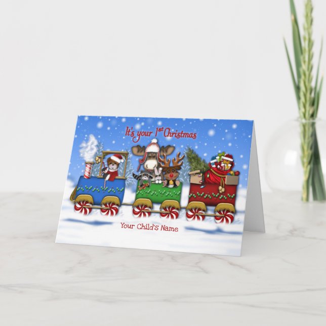 Navidades Entrenan a primer Navidad Personalizar c (Anverso)