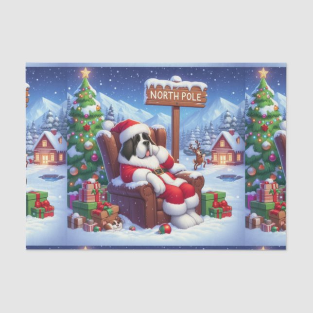 Navidades Envoltura de papel con arte de San Berna (Anverso)