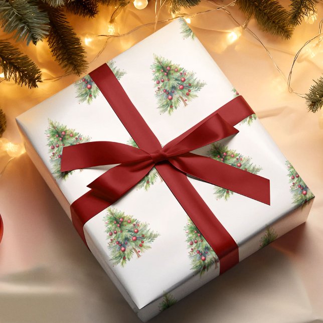 Navidades envolver papel Pino Árbol vacaciones bla (Subido por el creador)