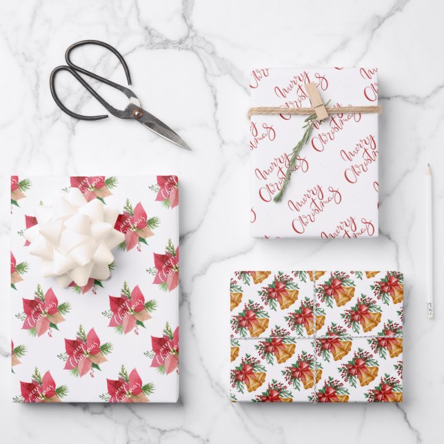 Navidades envolviendo hojas de papel (Anverso)