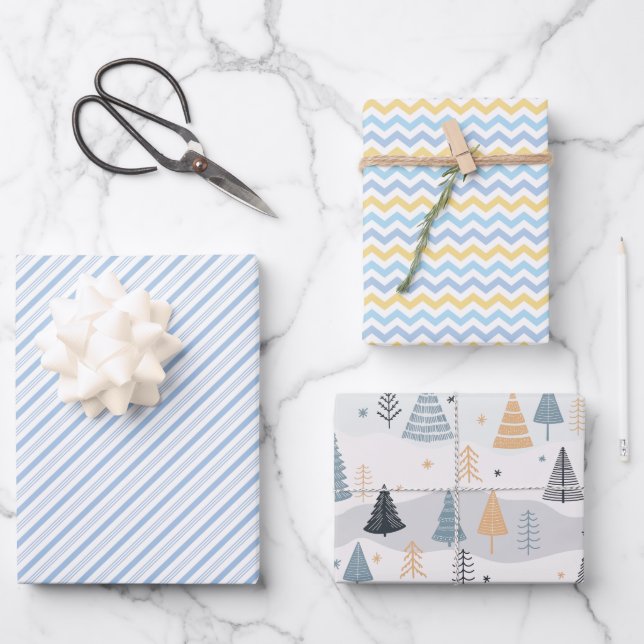 Navidades envolviendo hojas de papel (Anverso)