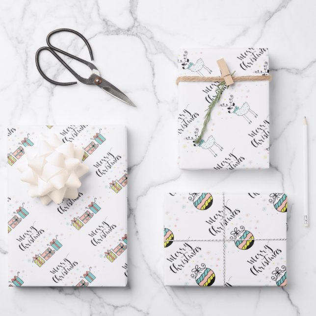 Navidades envolviendo hojas de papel (Anverso)