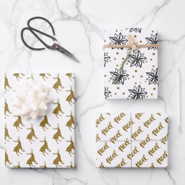 Navidades envolviendo hojas de papel (Anverso)