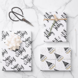 Navidades envolviendo hojas de papel