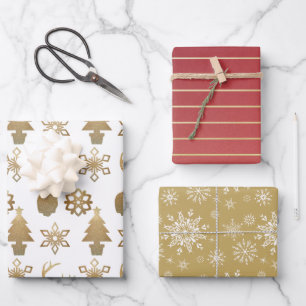 Navidades envolviendo hojas de papel - Los clásico