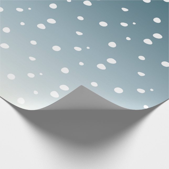 Navidades envolviendo papel con Navidades copos de (Esquina)