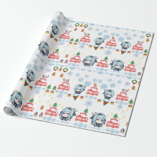 Navidades envolviendo papel Eula Genshin Pixel