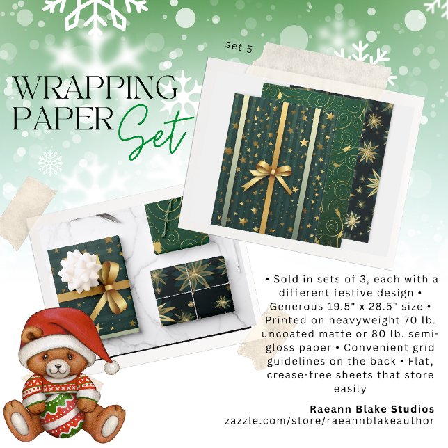 Navidades envolviendo papel plano conjunto 5 (Subido por el creador)