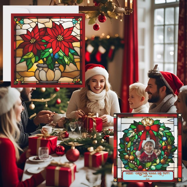 Navidades envueltos Cachorro Faux Vidrio Manchado (Subido por el creador)