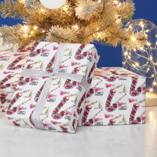 Navidades envueltos de papel con canas de gato