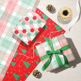 Navidades Envuelven hojas de papel de árboles