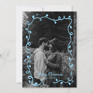 Navidades esbozados tarjeta de festividad fotográf