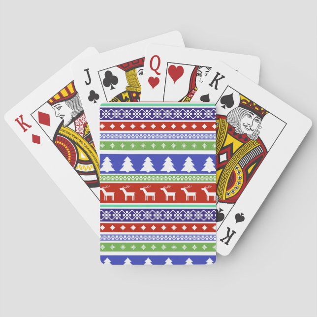 navidades escandinavos jugando cartas (Reverso)