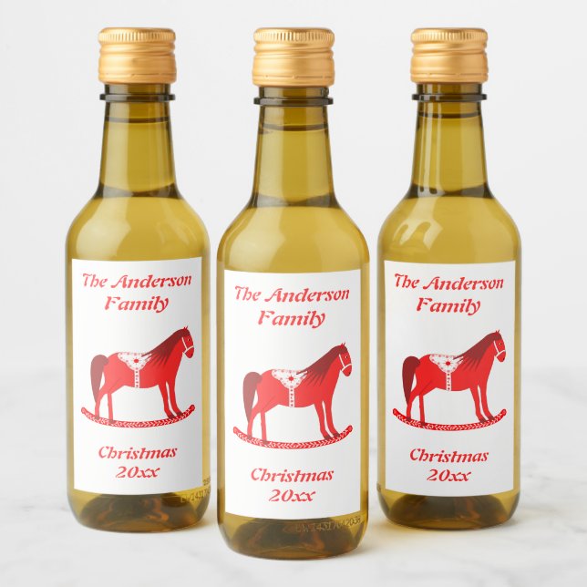 Navidades escandinavos Personalizado de caballos r (Botellas)
