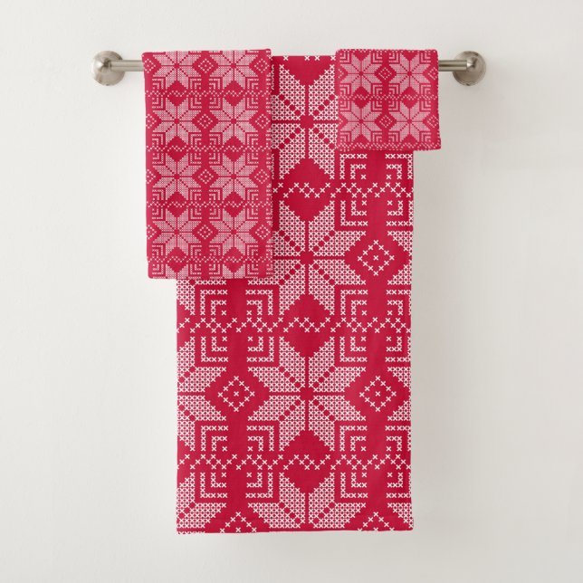 Navidades, escandinavos, rojos, blancos, copos de  (In situ)
