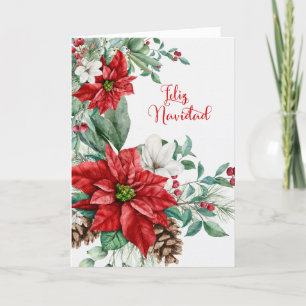 Navidades españoles Poinsettias Feliz Navidad