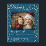 Navidades específicos del cliente Volante de fotos<br><div class="desc">Navidades específicos del cliente Iluminación folleto de fotos,  azul. Simplemente edita tu producto subiendo tu foto y escribiendo tu texto. Puede seleccionar el tipo de letra,  el color y la posición individualmente mediante "personalización adicional".</div>