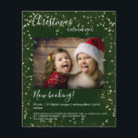 Navidades específicos del cliente Volante de fotos<br><div class="desc">Navidades específicos del cliente Iluminar el volante de fotos,  verde. Simplemente edita tu producto subiendo tu foto y escribiendo tu texto. Puede seleccionar el tipo de letra,  el color y la posición individualmente mediante "personalización adicional".</div>