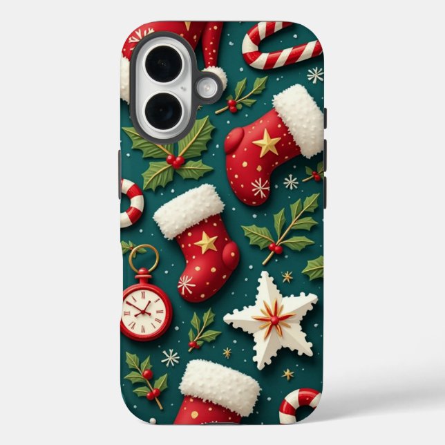 Navidades esperanzadores Funda de iPhone 16 (Reverso )