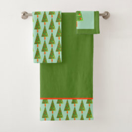 Navidades estampados Pine Forest Bathroom Set de t