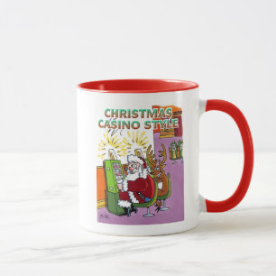 Navidades Estilo Casino rojo mano izquierda taza d