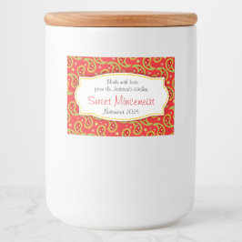 Navidades etiqueta de picoteo con estampado paisle