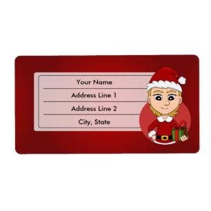 Navidades etiqueta personalizado chica