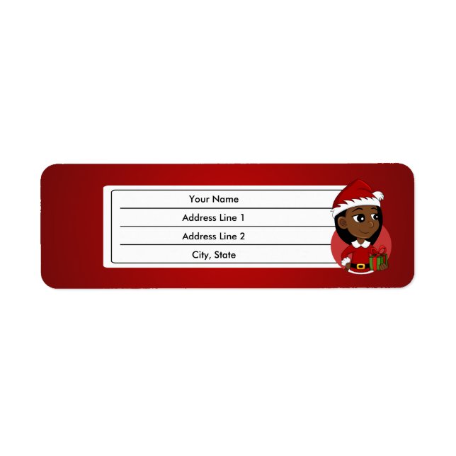 Navidades etiqueta personalizado chica (Frente)