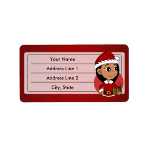Navidades etiqueta personalizado chica