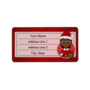 Navidades etiqueta personalizado chica