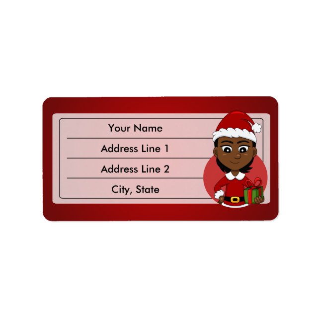 Navidades etiqueta personalizado chica (Frente)