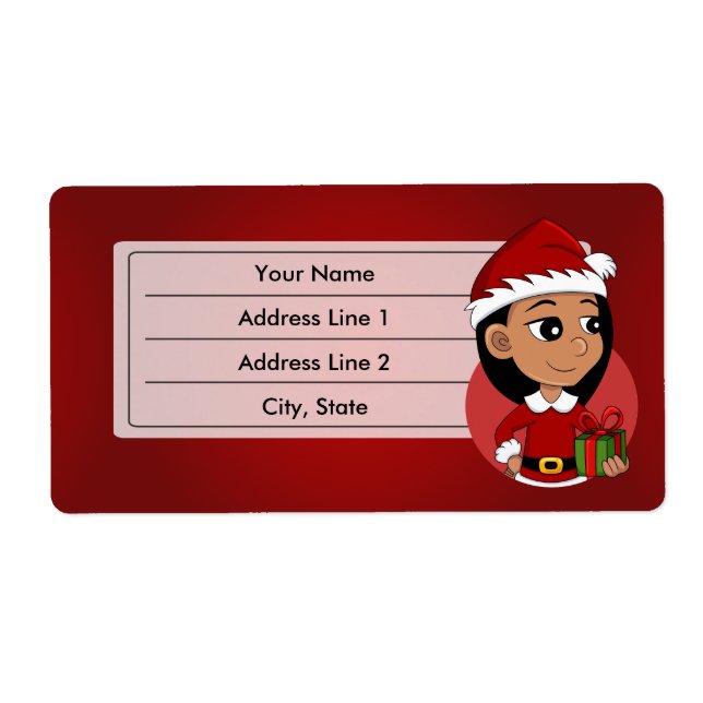 Navidades etiqueta personalizado chica (Frente)